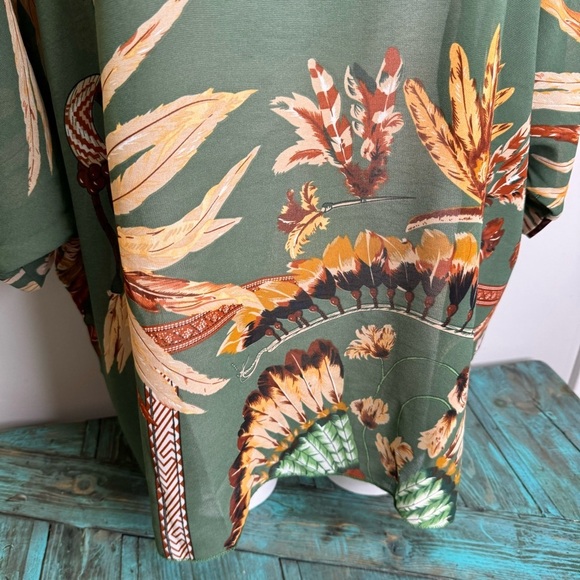 Poncho Kimono One Size Casual Short Sleeve Blouse Loose Round Collar - Picture 6 of 11